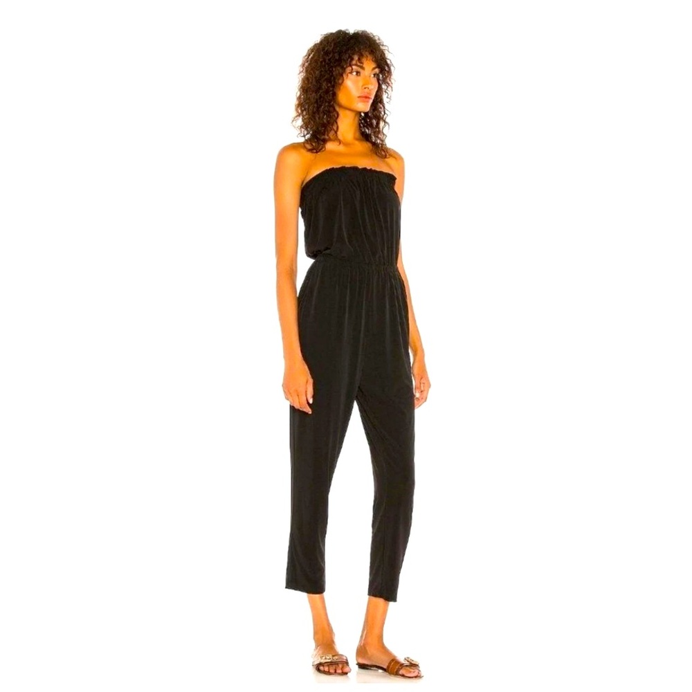 1. STATE RIVERA STRAPLESS JUMPSUIT - BLACK SIZE SMALL (PREOWNED)